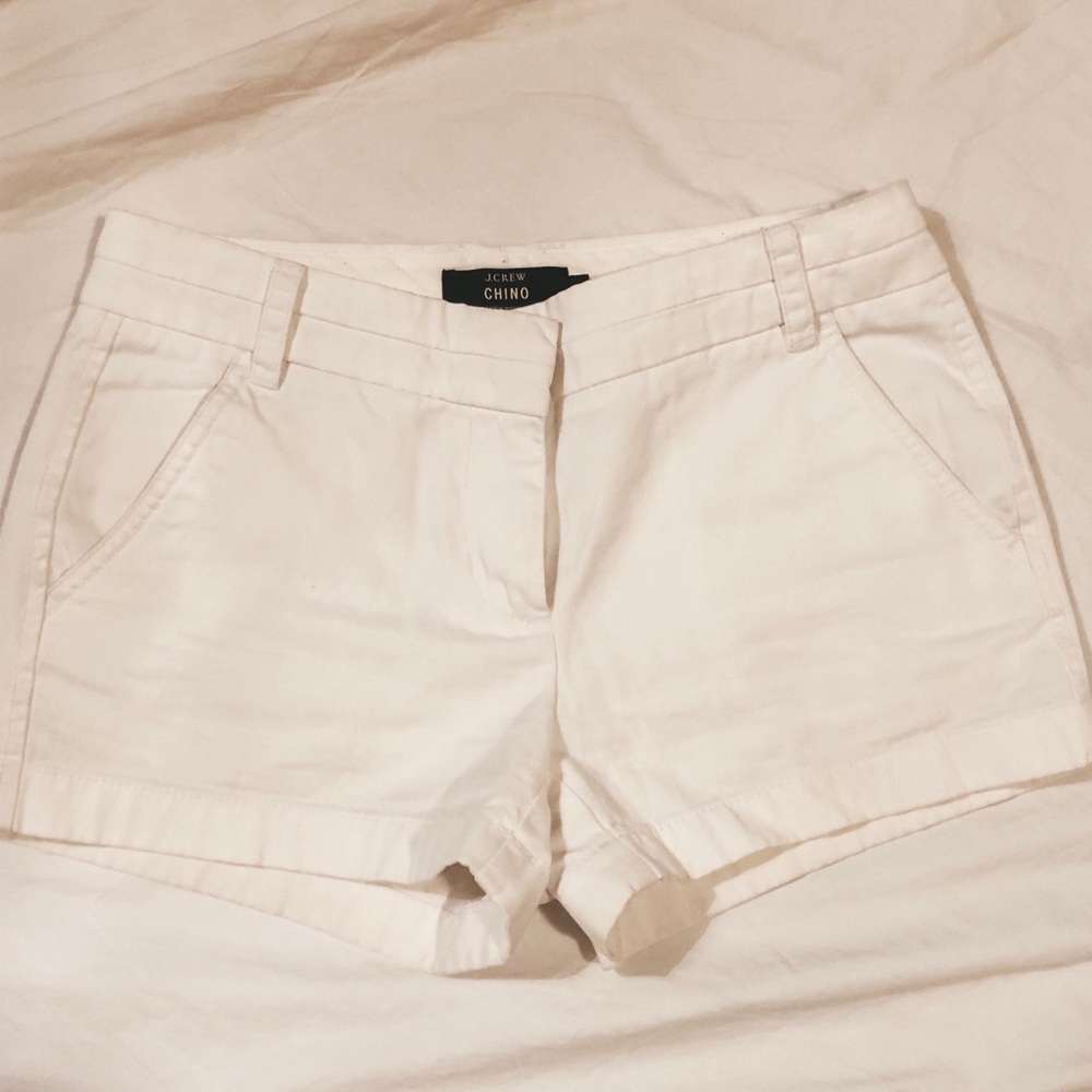 J Crew White Chino Shorts